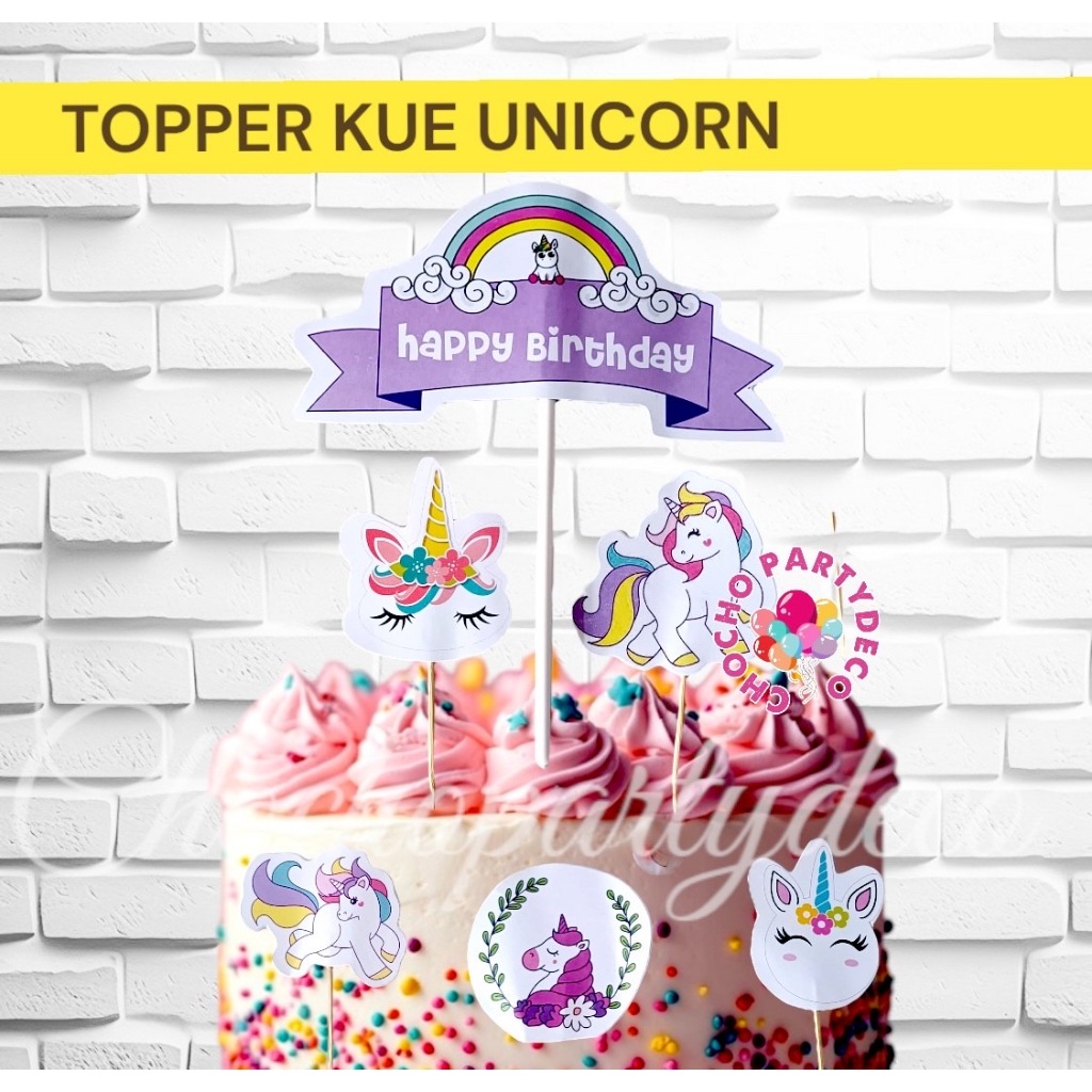 Topper UNICORN / Topper Kue UNICORN