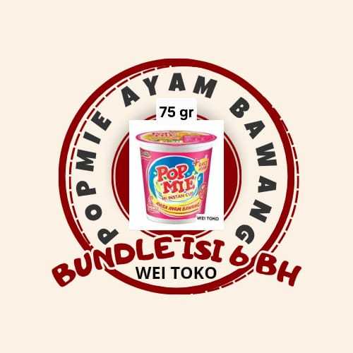 

BUNDLE ISI 6 BH POP MIE RASA AYAM BAWANG JUMBO 75 GR