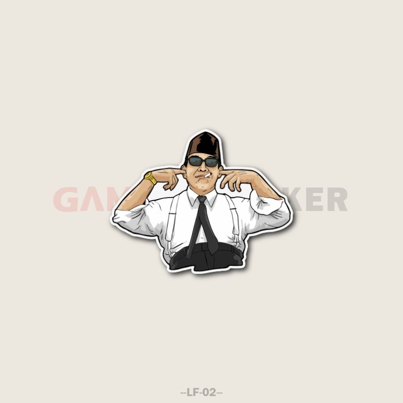 

STIKER AESTHETIC SOEKARNO | STICKER SATUAN (BIJIAN) | STIKER VYNIL ANTI AIR FOR HELM, LAPTOP, MOTOR, HP, DLL