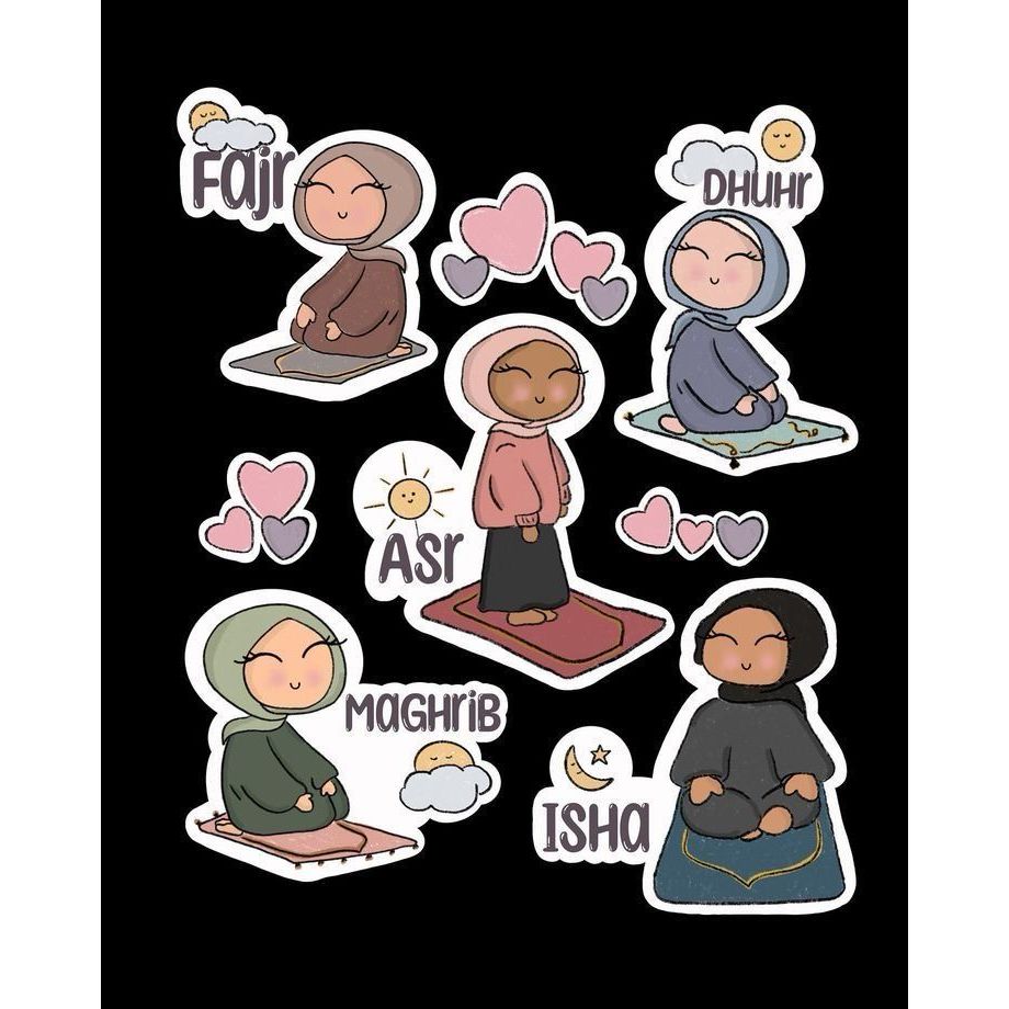 

Stiker Tahan Air shalat 5 waktu anak bisa request ukuran dan warna custom silakan chat admin
