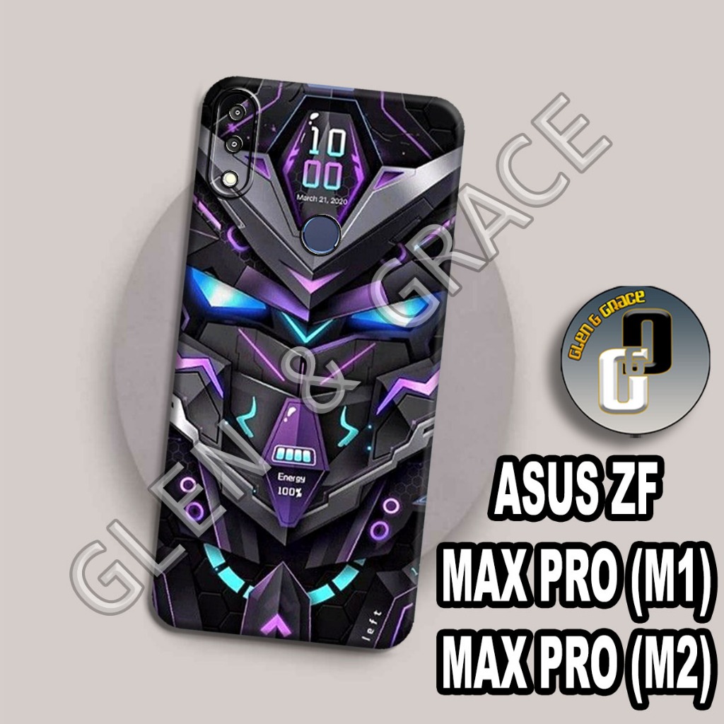 G50 - Softcase ASUS ZENFONE MAX PRO (M1) / MAX PRO (M2) - Bahan karet lentur - Motif VECTOR ROBOT - 