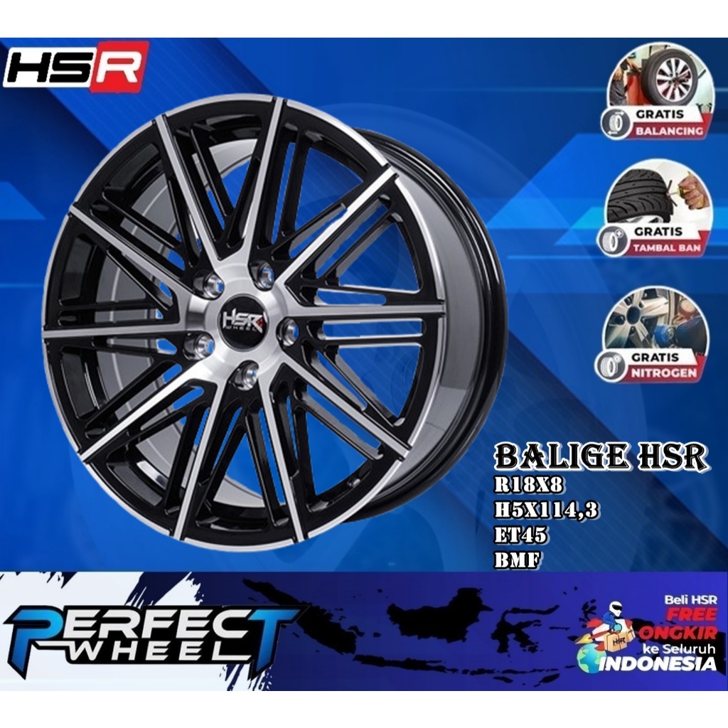Velg Hsr Balige R18 Pcd 5X114,3 Velg Modifikasi Xpander Innova Terios Outlander Dan Lainnya