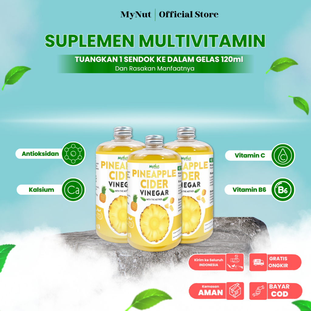 

MYNUT CUKA NANAS 500 ML PINEAPPLE CIDER VINEGAR MINUMAN HERBAL ALAMI 100% ORIGINAL