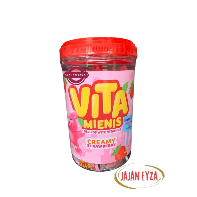 

PERMEN LOLIPOP VITA MIENIS CREAMY STRAWBERRY TOPLES - ISI 24 PCS