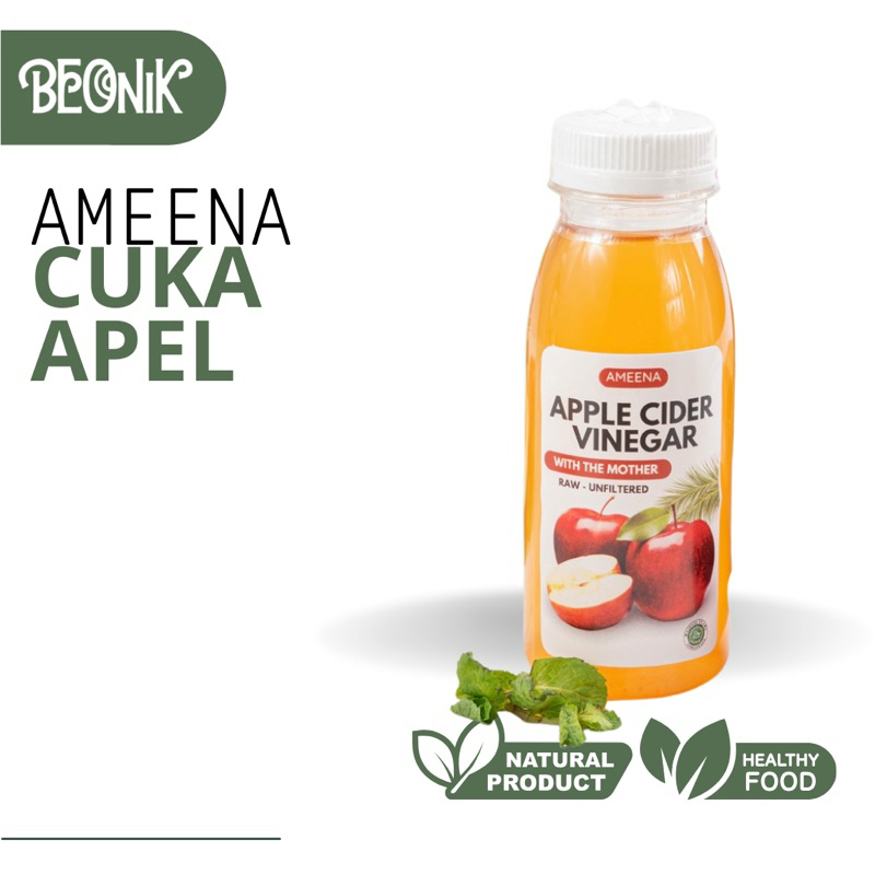 

[ MINI ] Apple Cider Vinegar With The Mother - Cuka Apel Organik 100ml | Ameena Premium Quality