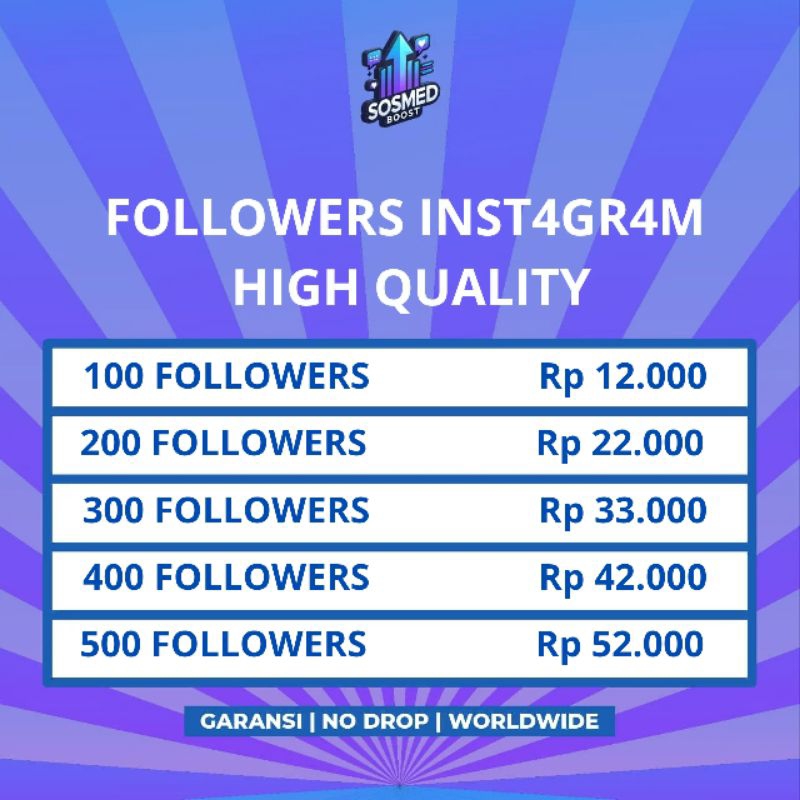 FOLLOWERS INSTAGRAM BERGARANSI