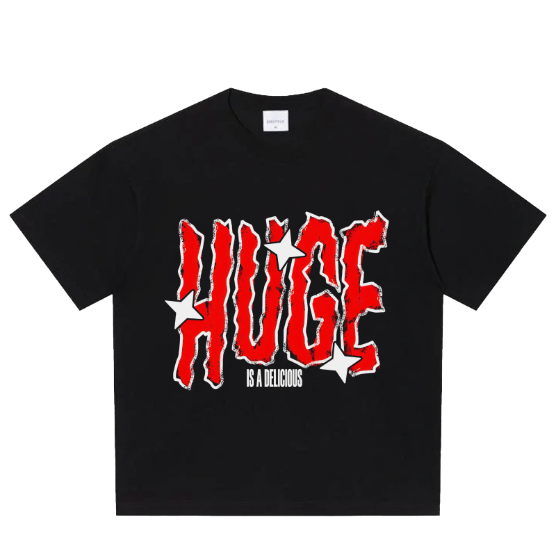 Kaos lengan pendek katun hitam pria kaos pria berkualitas tinggi bagian dasar leher bulat diperkuat 