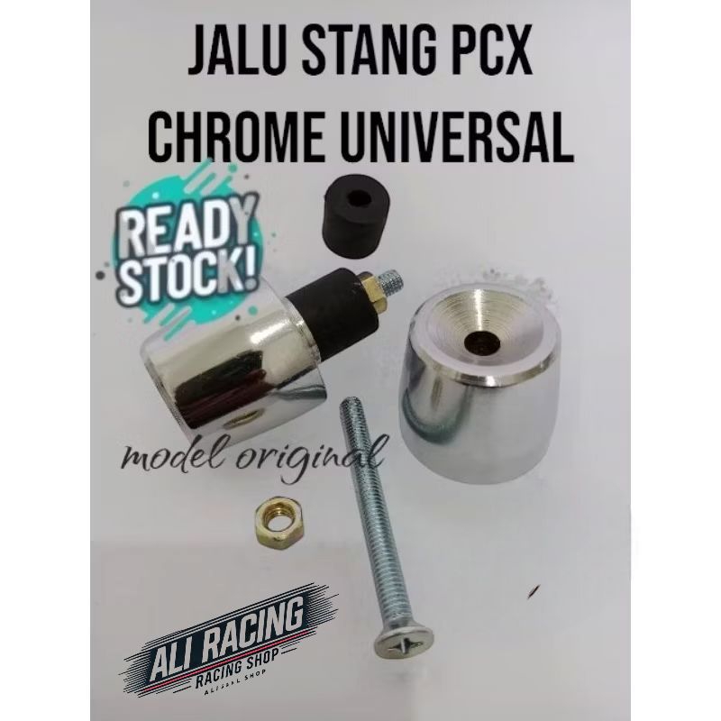 Jalu stang PCX Chorome Jalu stang PCX Original bubut CNC universal pnp untuk vario beat deluxe
