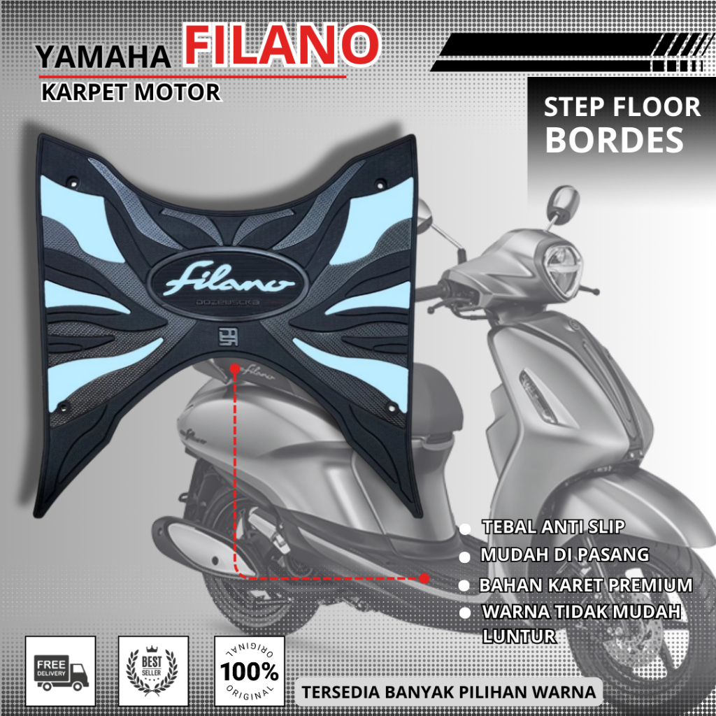 Pijakan | Karpet | Alas Kaki | Aksesoris Filano | Filano Yamaha Motor | Motor Yamaha Filano