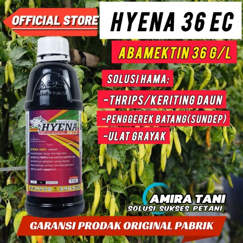 Insektisida HYENA 1LITER Abamektin basmi THRIPS dan penggerek batang