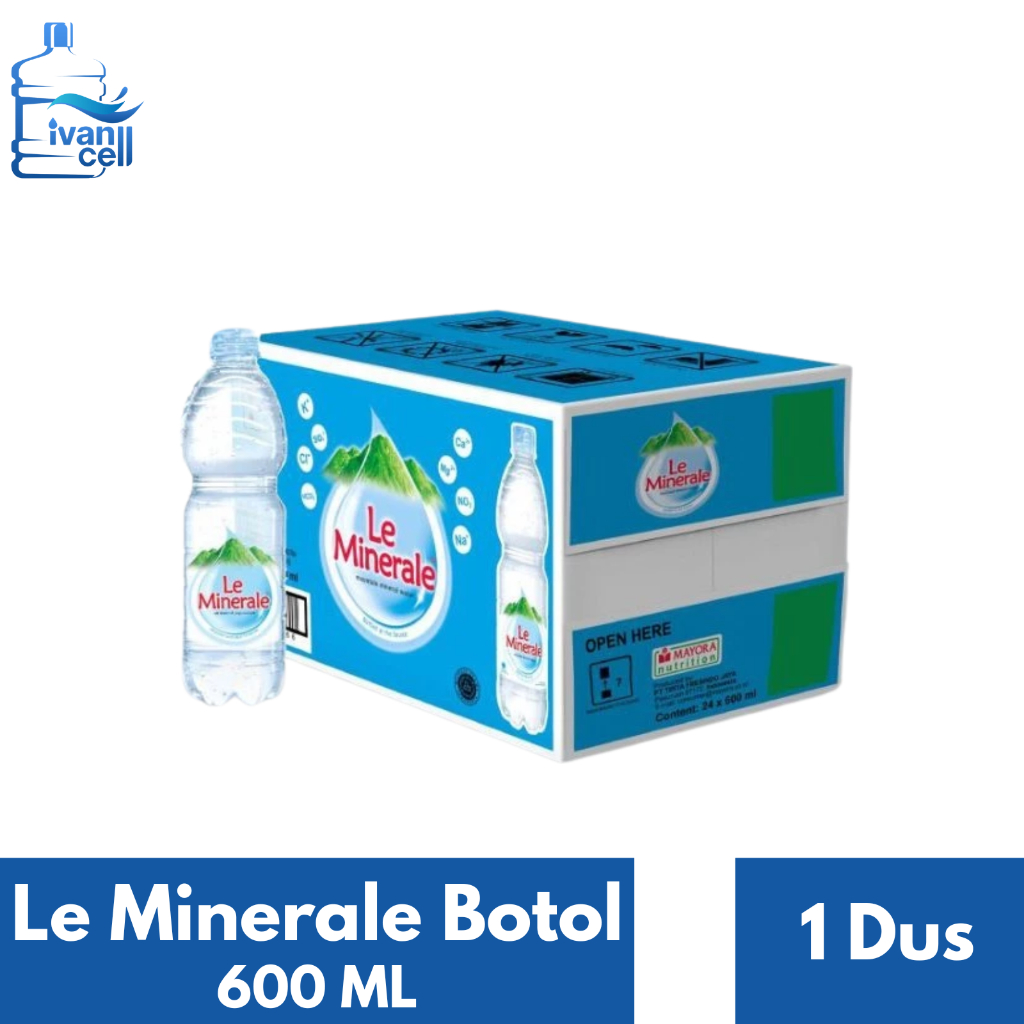 

⚡INSTANT⚡(1 DUS) LE MINERALE BOTOL 600 ML isi (24 BOTOL) - ORIGINAL 100%