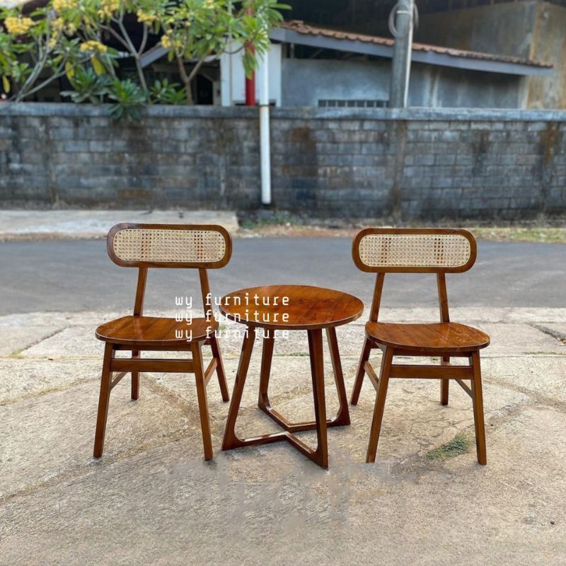 Set kursi teras kayu jati, kursi cafe kayu jati, meja teras kayu jati, meja cafe kayu jati