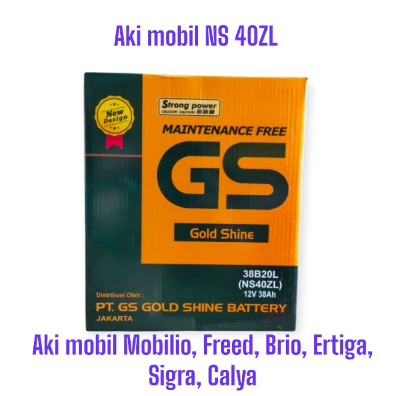 Aki Mobil Kering NS40ZL Aki Mobil Brio/Mobilio/Jazz/Agya/Sigra/Calya Aki kering NS 40Zl