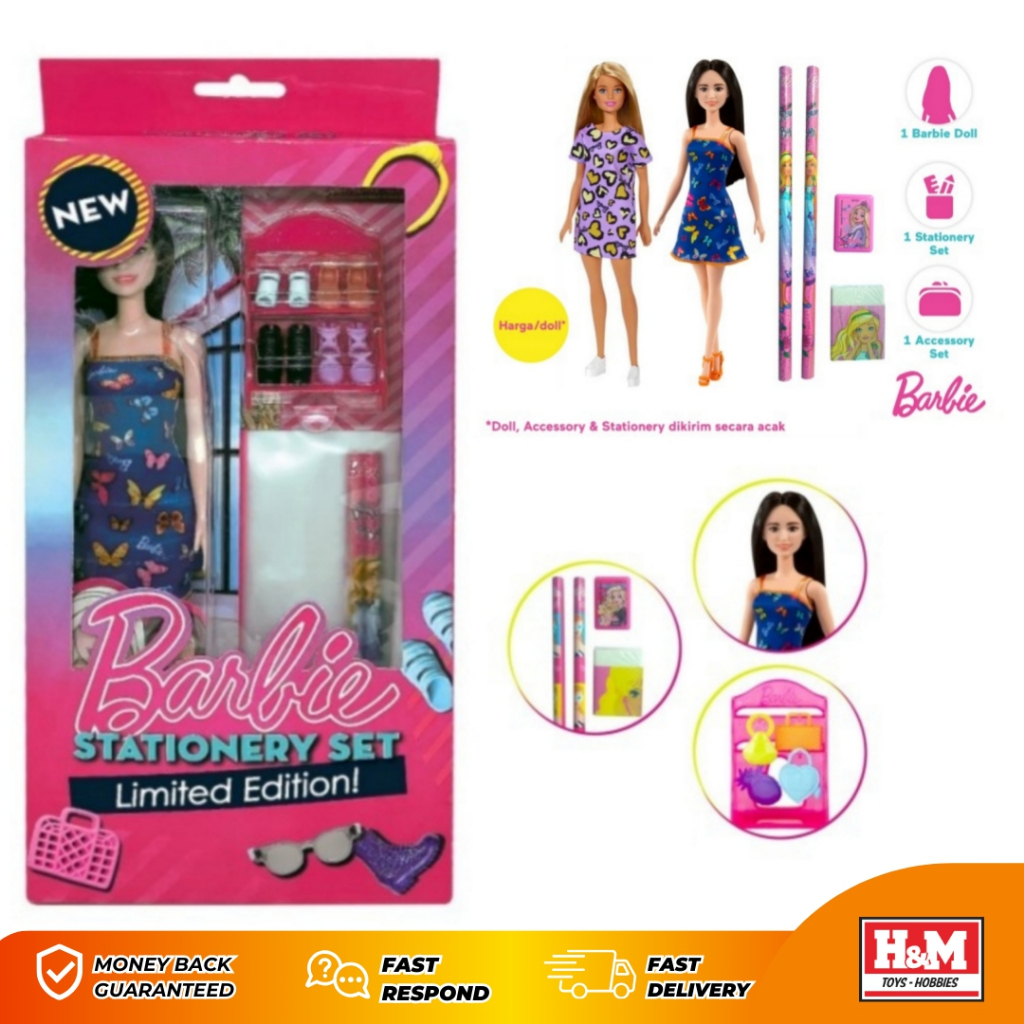 Barbie Stationery Set Limited Edition - Boneka Barbie