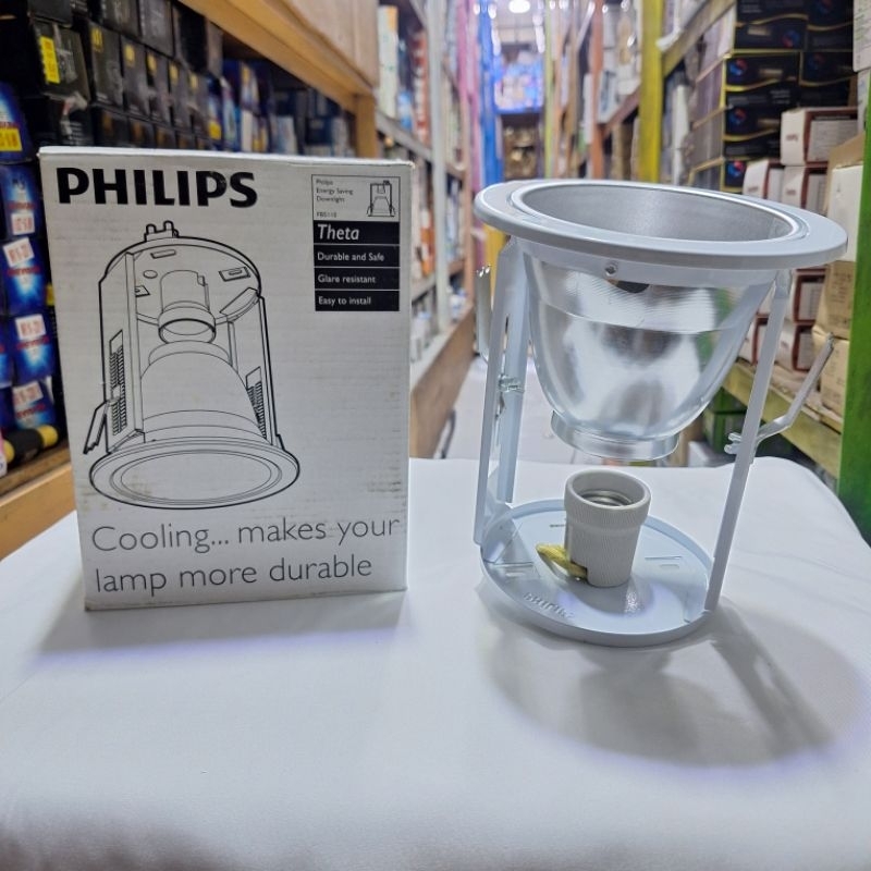 KAP DOWNLIGHT PHILIPS E27 FBS 110 4,5 INCHI PHILIPS ORIGINAL