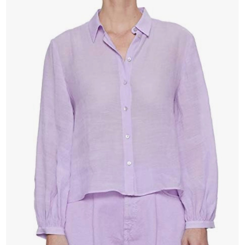 ZARA Lilac Shirt Sheer Top - Kemeja preloved