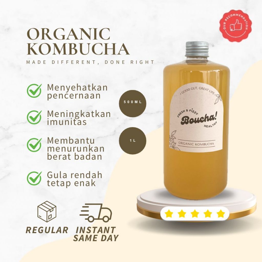 

Homemade Kombucha Made Different - Boucha Organik Kombucha Teh Hijau Minuman Kesehatan