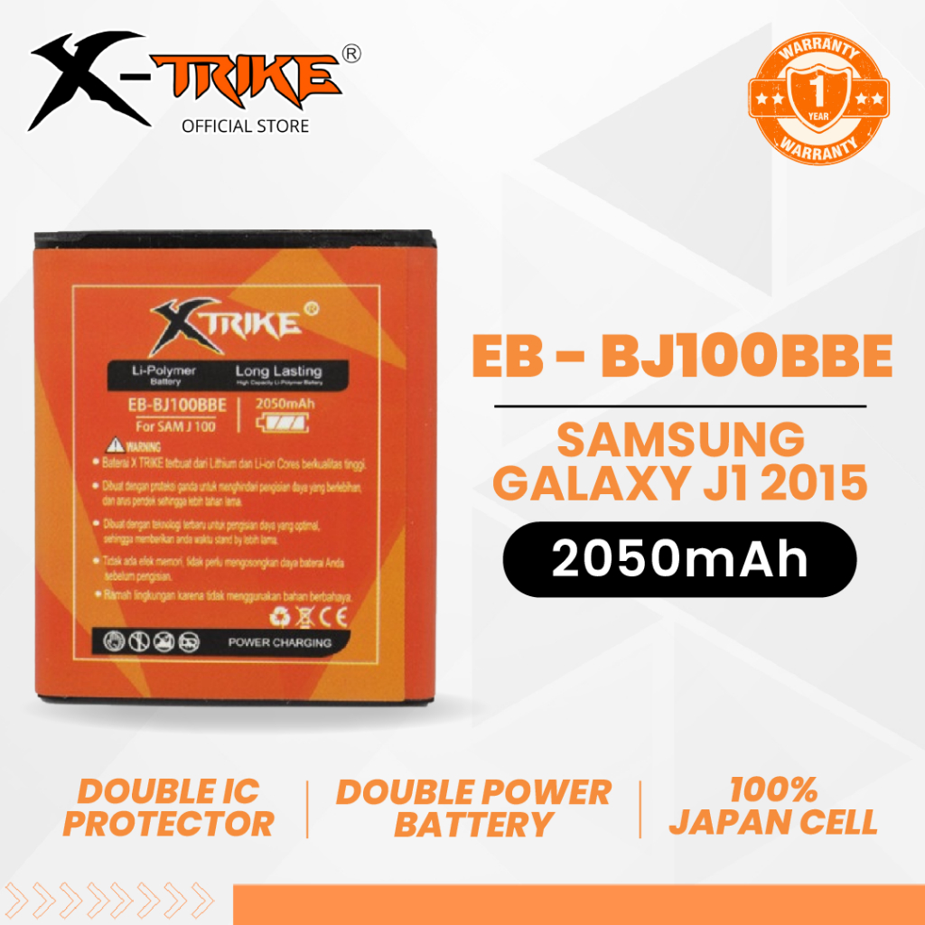 XTRIKE Baterai Samsung J1 J100 Double Power
