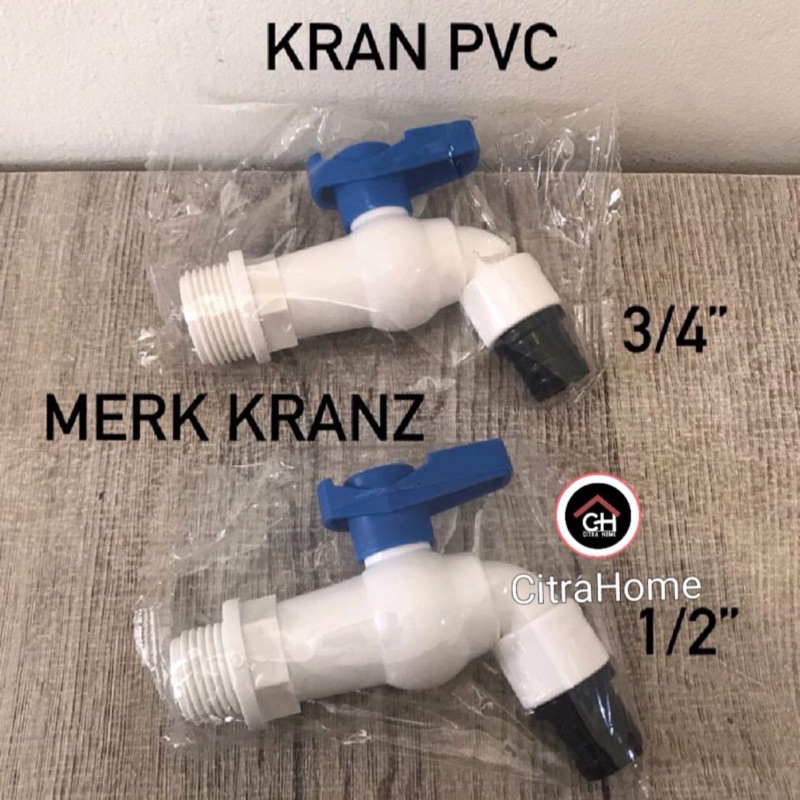 Kran Tembok PVC 1/2” & 3/4” Kranz KP-04