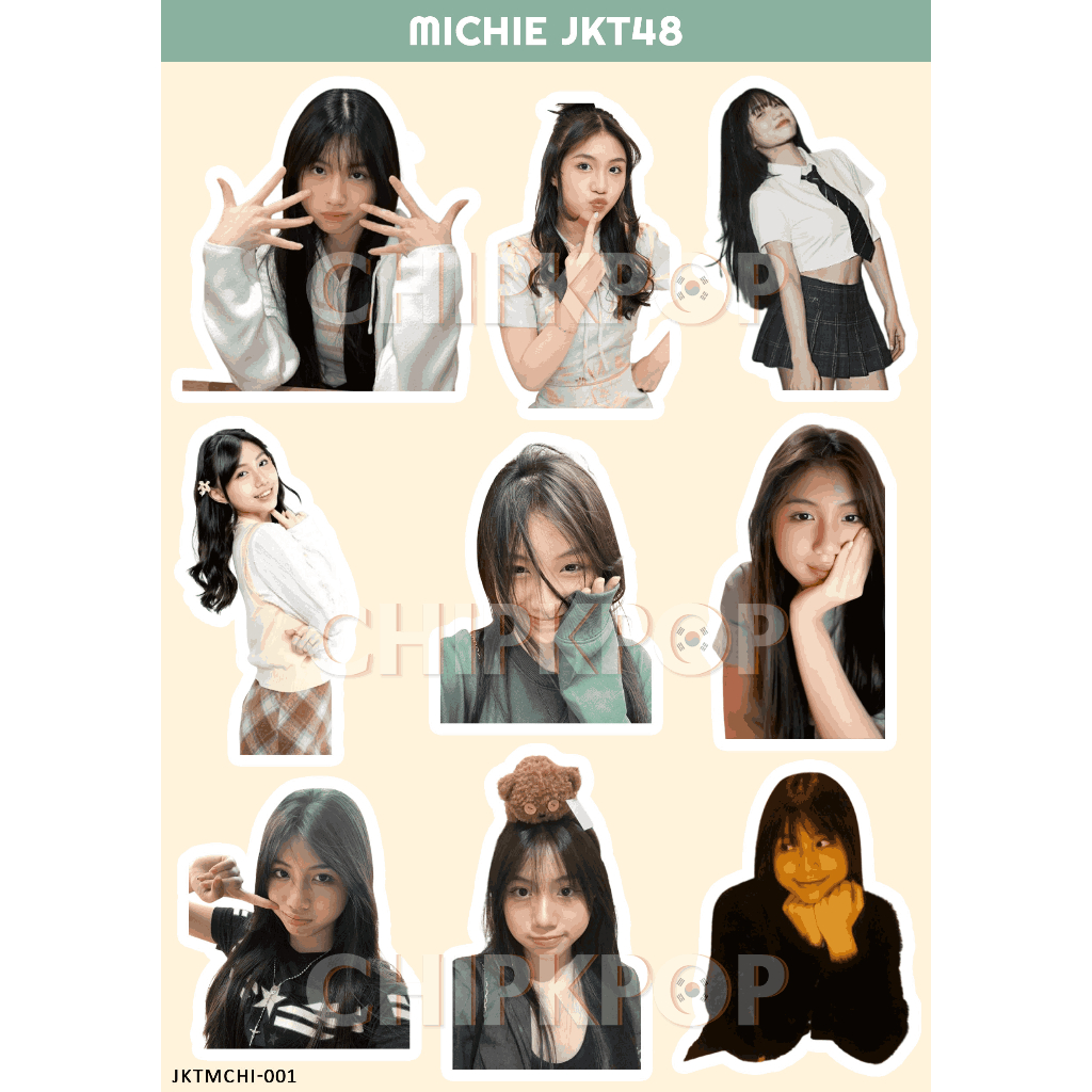 MICHIE STIKER JKT 48 I STIKER JKT 48 I JKT 48 NEW ERA I STIKER MICHIE JKT48 I STIKER HOLOGRAM JKT48
