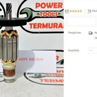 

Armature MAKITA HR 2810/2811 515293-1 Bor SDS Angker Dinamo Gulungan