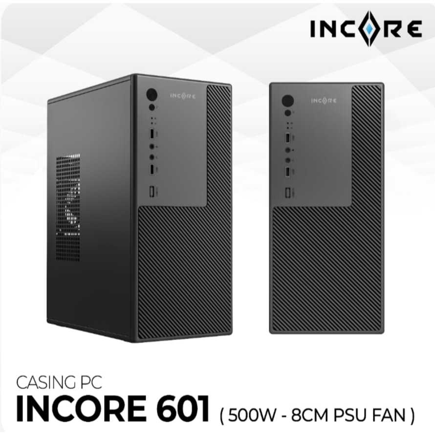 Casing / Case PC Office INCORE + PSU 500W - 601 / 603 / 604