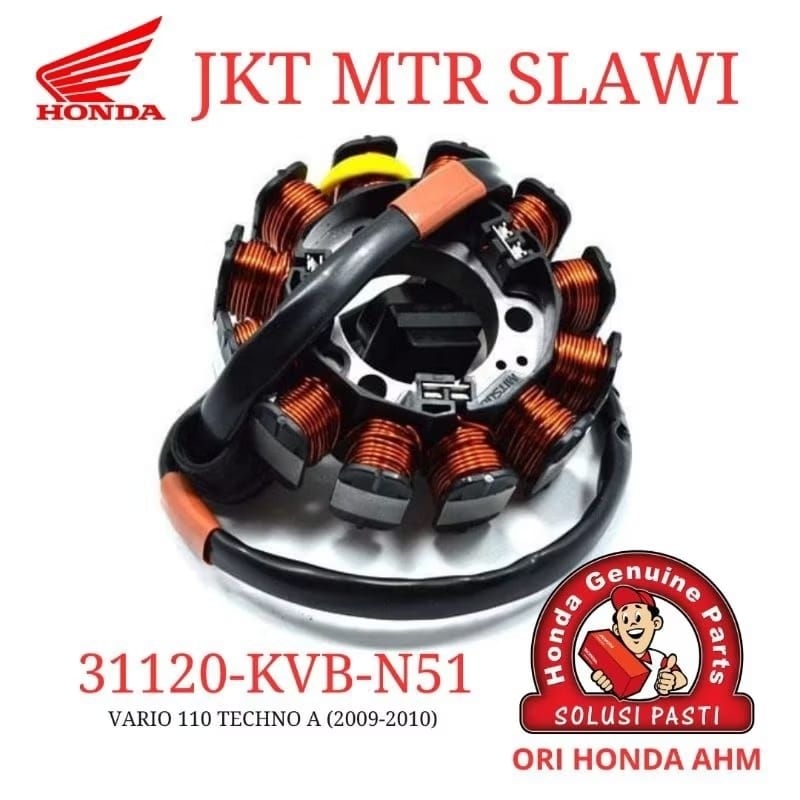 31120-KVB-N51 Stator Comp, spull assy Vario 110 cw karbu, vario 110 techno karbu ori honda ahm