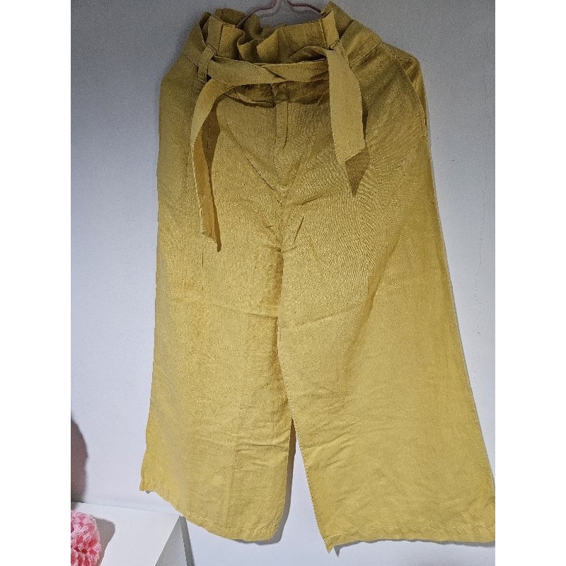 Preloved... Celana Panjang Wanita Kulot Kuning