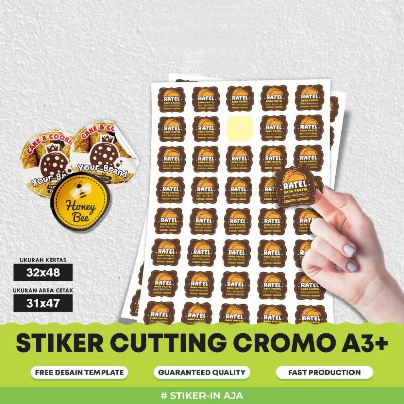 

DESAIN DARI PEMBELI (CETAK STIKER CROMO BONTAK A3+ UNTUK KEMASAN MAKANAN 1 HARI JADI ANTI AIR)
