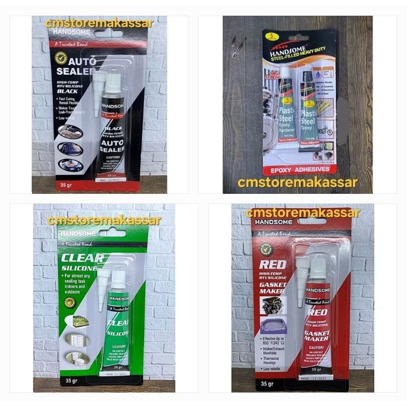 Lem Auto Sealer / Lem Silikon Perekat Lem Serba Guna Tahan Panas Kaca Akuarium Keramik Besi Body Mot