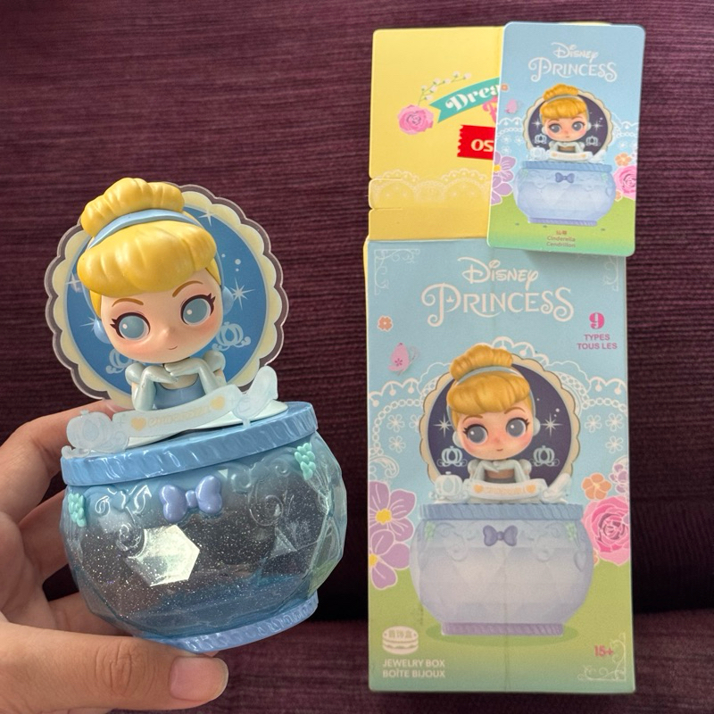 miniso disney princess cinderella dreamy flower jewelry box