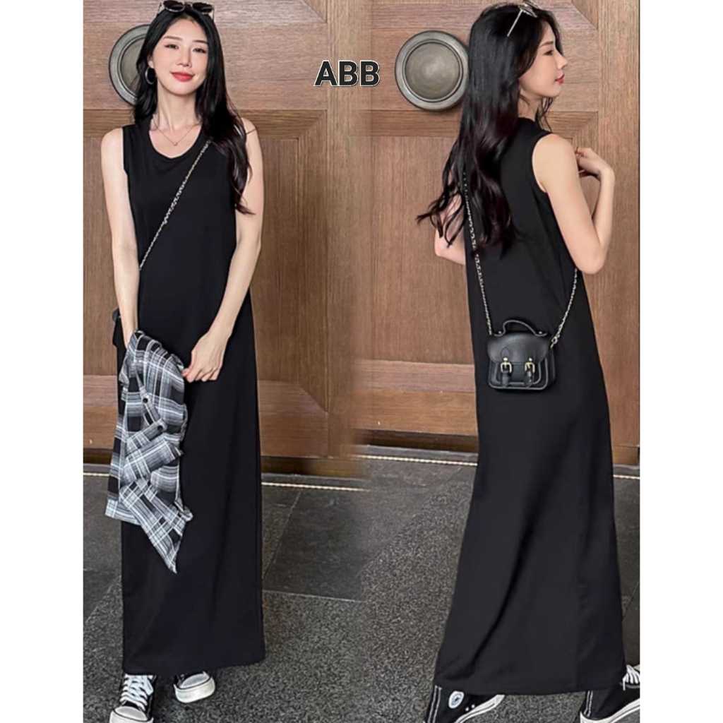 Rok Span Panjang Tanpa Lengan/ Inner Dress Look Korea