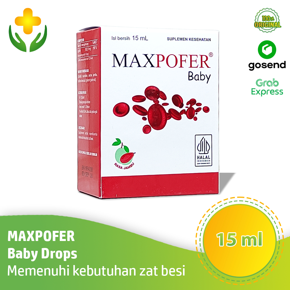 Maxpofer Baby Drops 15 ml Vitamin Zat Besi Bayi