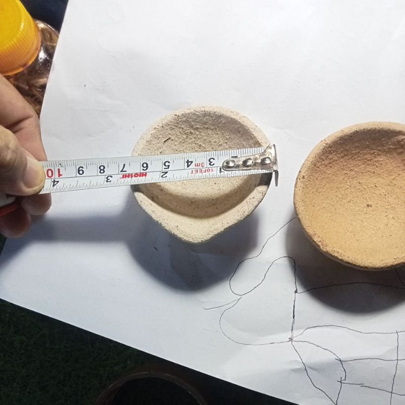 kowi  kowi pelebur emas ukuran 6 sampai 7 cm