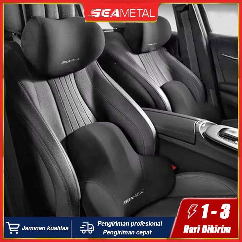 SEAMETAL Bantal Leher Mobil Bantal Mobil Bantal Mobil Set Premium Mewah Bantal Sandaran Mobil