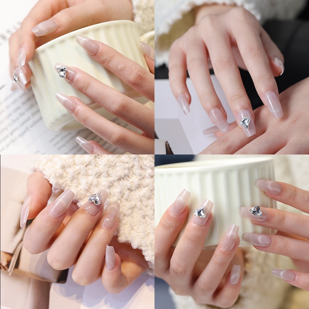12Pcs 3D Kuku Palsu Kuku Nail Alat Perawatan Kuku Perawatan Kecantikan Kuku Kaki Palsu Stiker kuku N