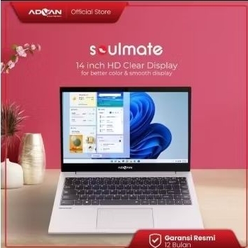 laptop ADVAN SOULMATE Intel N4020 (SECOND RASA BARU)