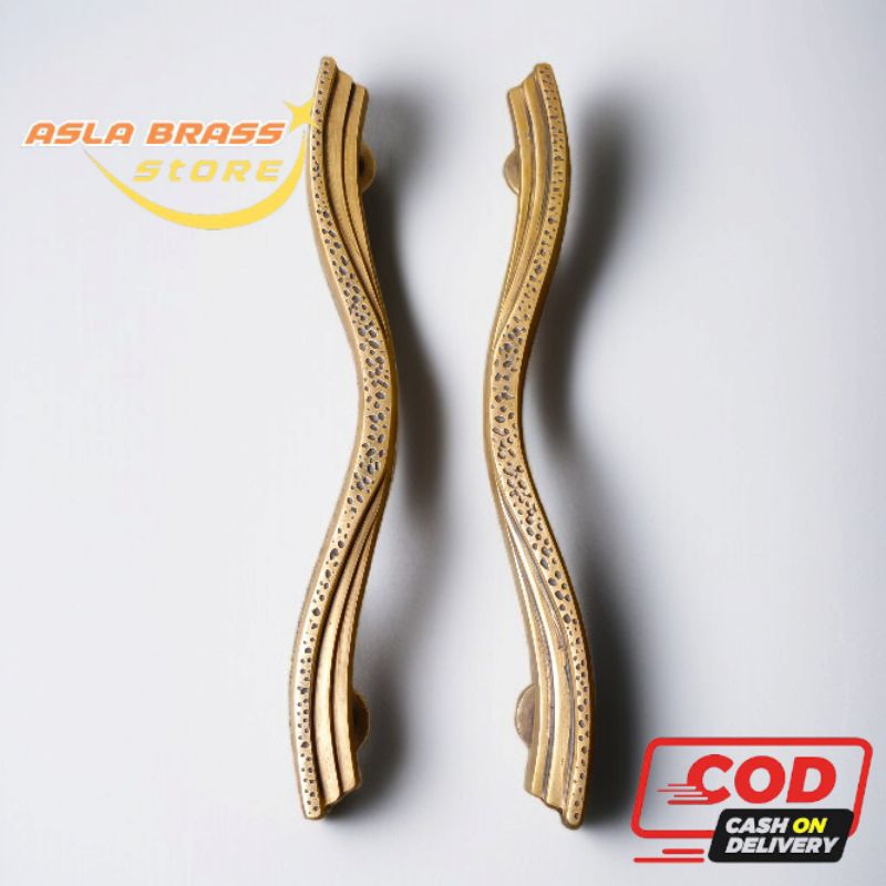 Handle Pintu Rumah Kuningan Motif Kipas Gagang Pintu Rumah Door Pull