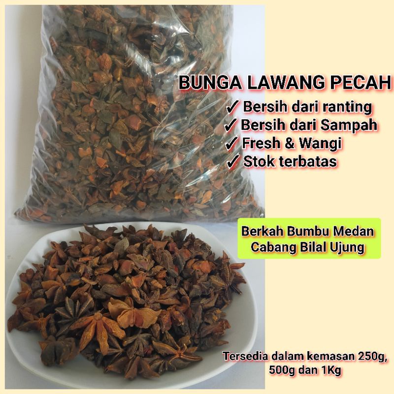 

Bunga Lawang Pecah Remuk 250g 500g 1kg Sisa Sortiran Untuk Penjual