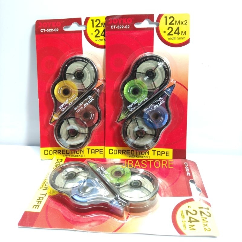 

( 1 Set isi 2 Pcs ) Tip-ex Roll Joyko CT 522 -02 Correction Tipex Kertas
