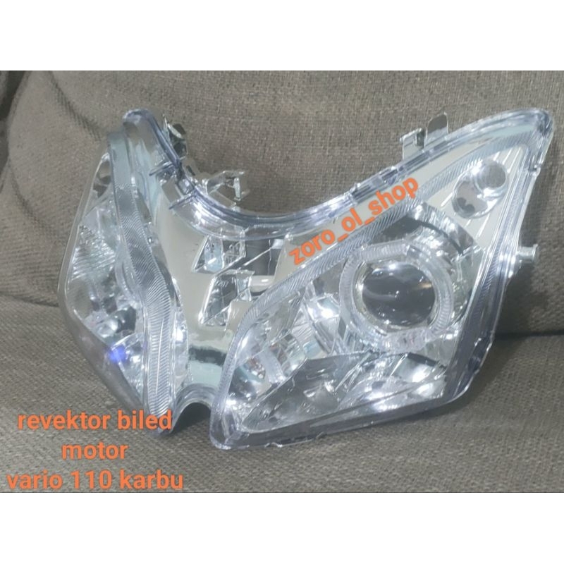 PROMO CUCI GUDANG REVEKTOR LAMPU DEPAN BILED MOTOR VARIO 110 KARBU/REVEKTOR DEPAN VARIO 110 KARBU