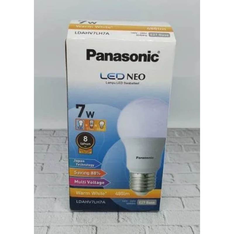 PANASONIC LED Bulb NEO 7W 7Watt E27 Kuning (3000K)