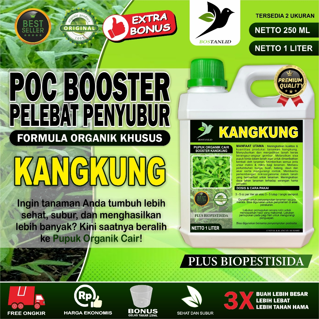 Pupuk Organik Cair Kangkung / Booster Kangkung / Pupuk Kangkung Cair  / Nutrisi Kangkung / POC Kangk