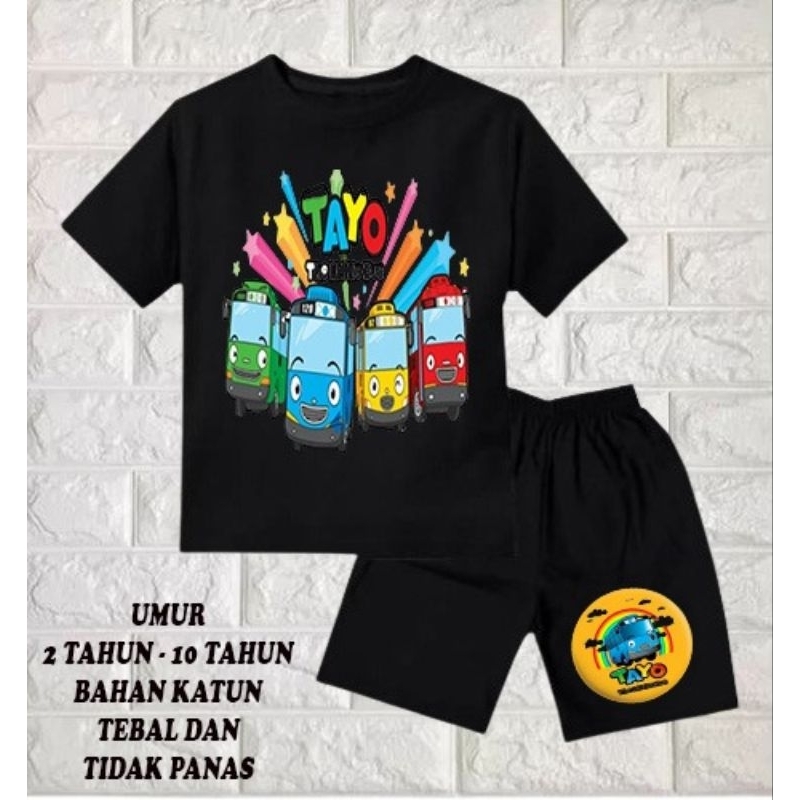 Setelan baju anak laki laki perempuan baju kaos setelan anak laki laki perempuan umur 6 bulan-10tahu