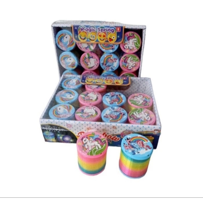 (1Pcs) Mainan Spiral Slinky/ Spring Led Karakter