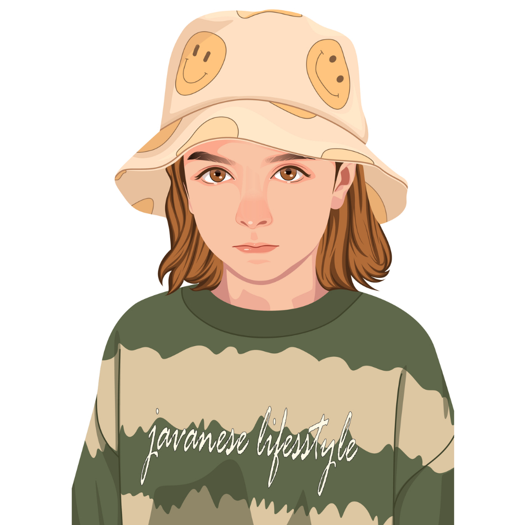 Illustrasi Digital KARTUN / Illustrasi Wajah / Gambar Wajah / Vector