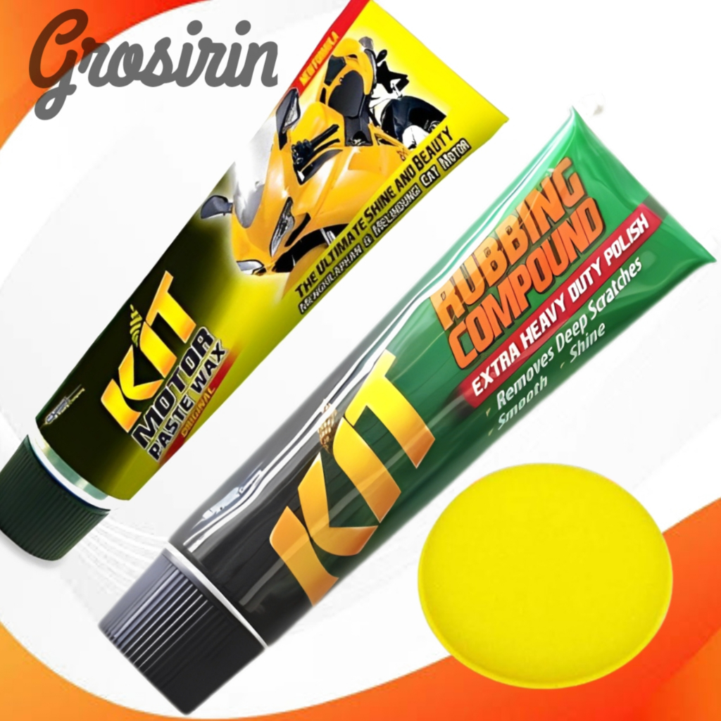 PAKET PENGKILAP BODY MOTOR GLOSSY SEPERTI BARU KIT RUBBING KOMPOUND + KIT MOTOR ORIGINAL+SPONS PAD