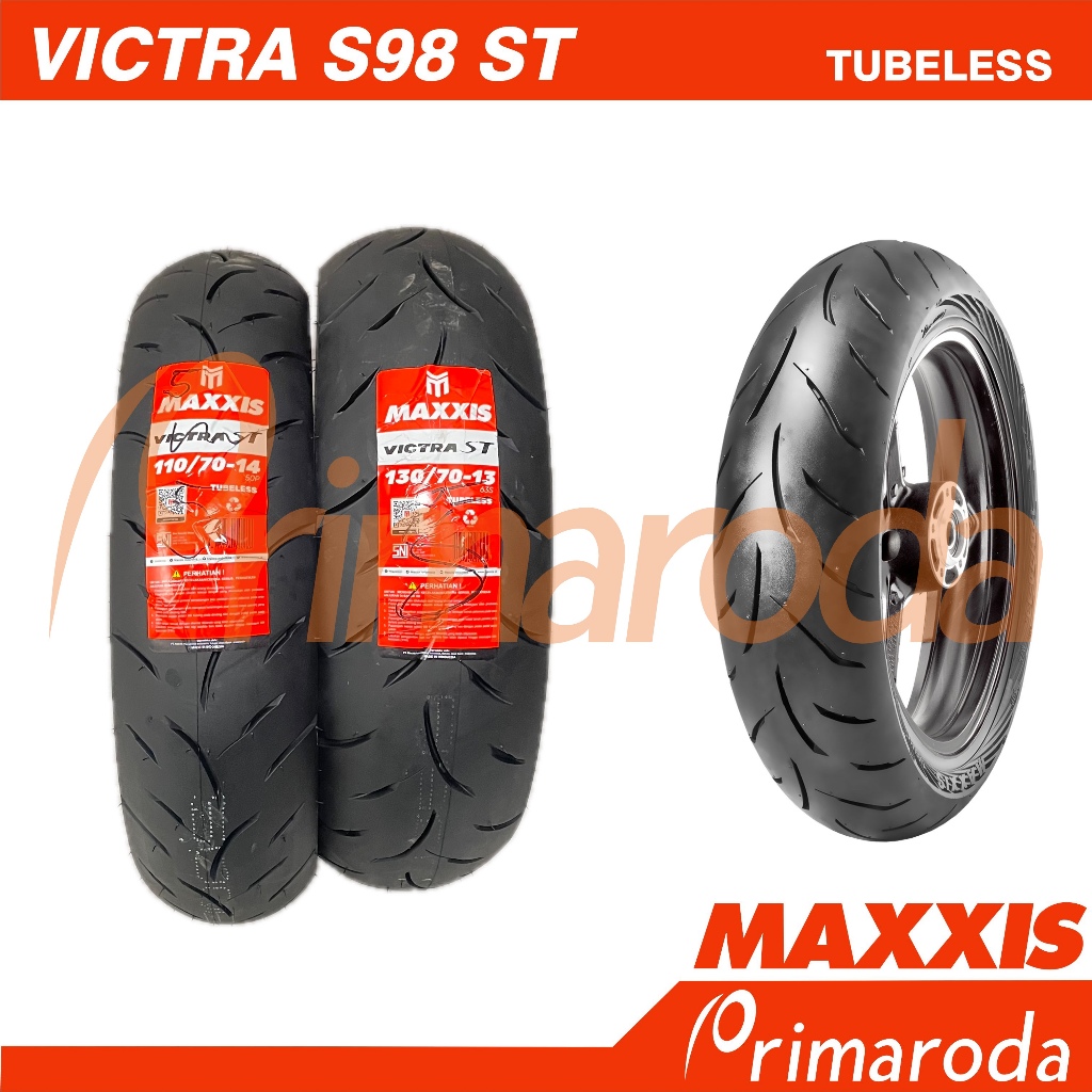 Sepasang Ban Honda PCX 160 Tubeless Maxxis Victra S98ST