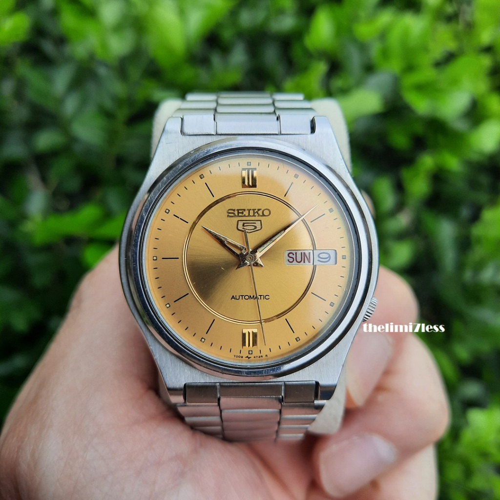 Jam tangan Seiko 5 automatic 7009-3170 A2 17 jewels year 1989