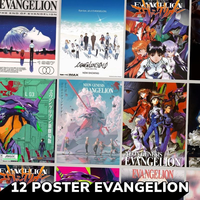 POSTER EVANGELION - CETAK LENGKAP ISI 12 GAMBAR